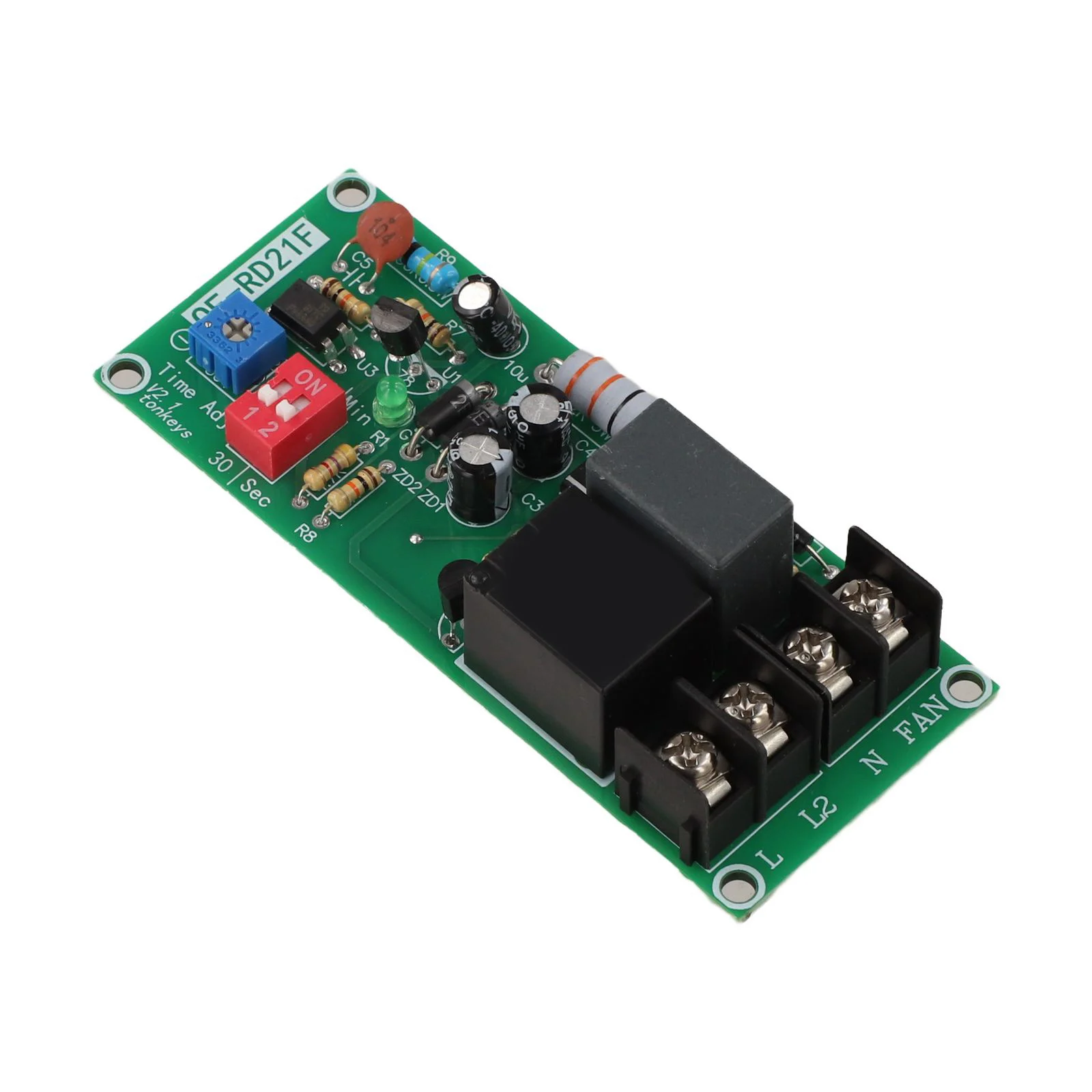 Adjustable Timer Control Relay Module AC100V220V for Exhaust Fans Energy Saving with Precise Timing and User Friendly Features