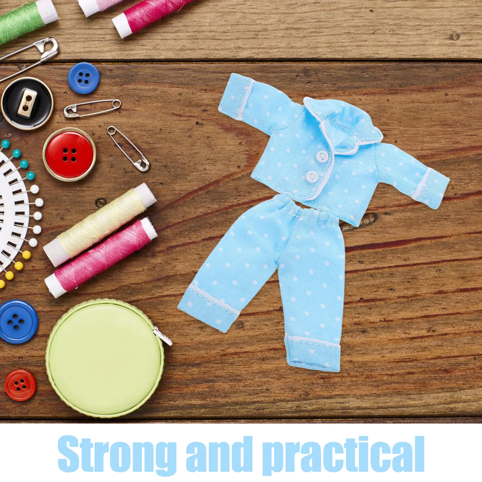 

1Set Mini Pajamas Eye Mask Clothes Accessories Outfit Sleepwear for Baby Girl Soft Playtime Nightwear Clothes Set