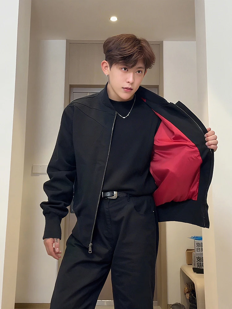 

Мужская высококачественная куртка-бомбер 77 Deconstructed Red Inner Pilot Haome American Hardman, осенняя модная куртка-бейсбольная куртка