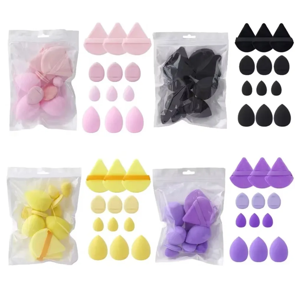 12pcs Makeup Accessories All-Purpose Makeup Sponge Set 4Types Beauty Tools Beauty Egg Dry Wet Dual Use Cosmetic Puff
