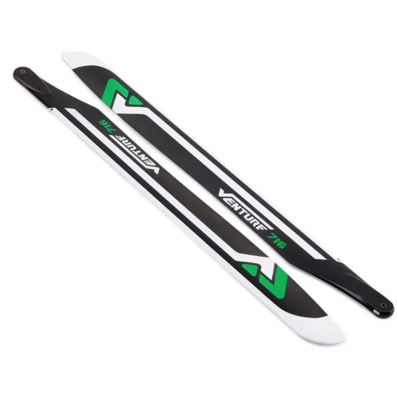 Venture Blades 716mm Premium Carbon Fiber Main Blades (Green) (2)