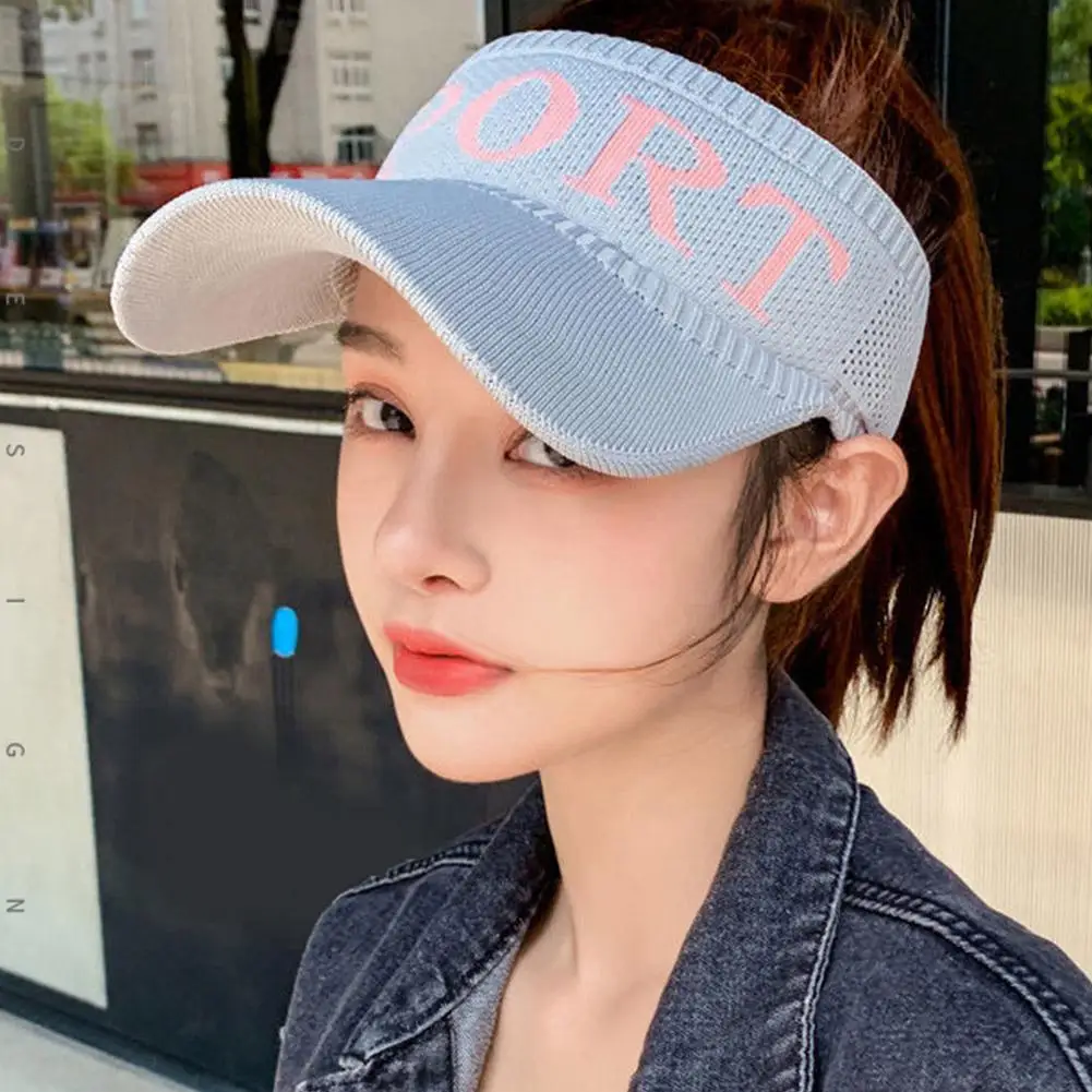 Letter Summer Sports Sun Hats Women Hat Men\'s Cap Visor UV Protection Empty Caps Outdoor Tennis Golf Running Sunscreen