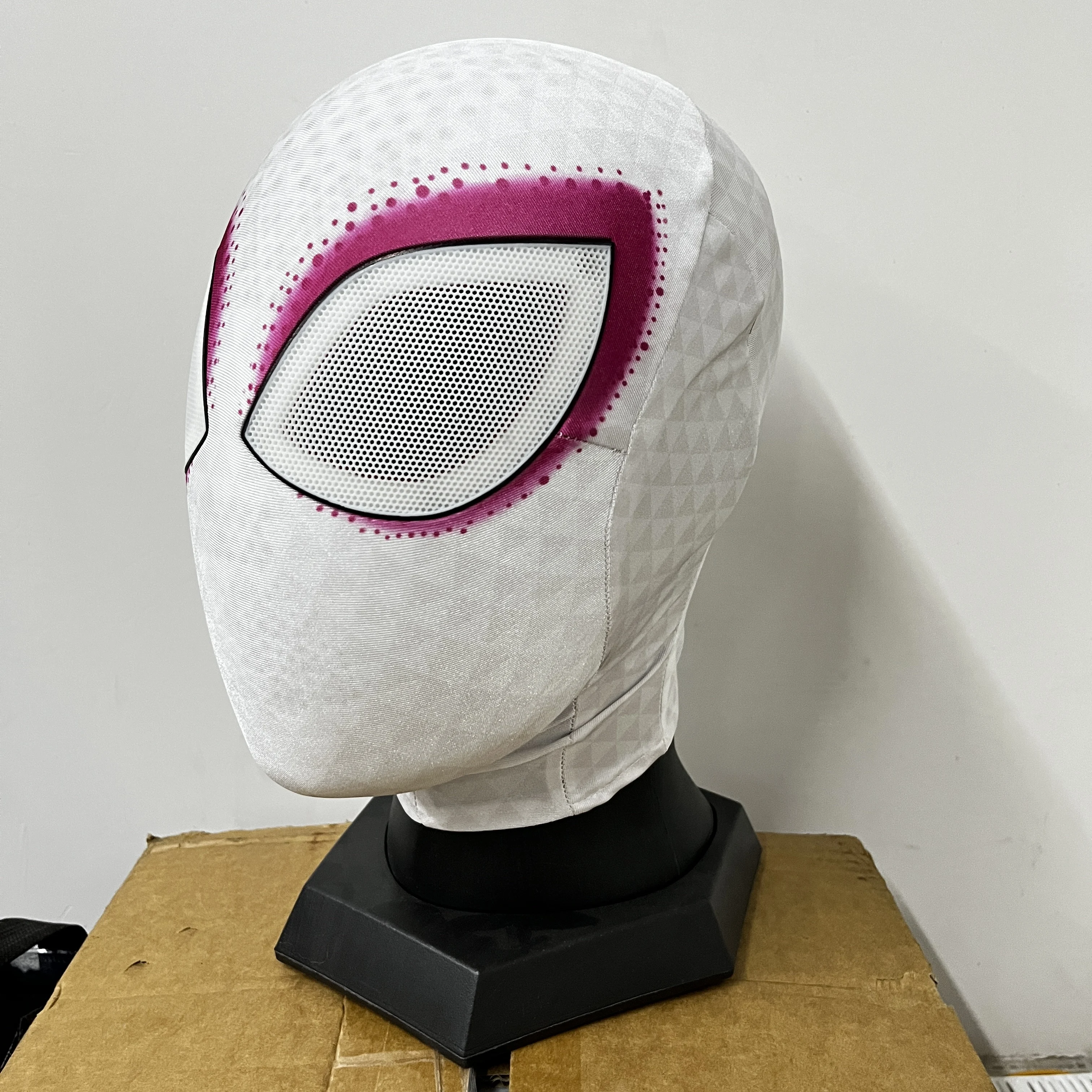 Mar-vel Customized Gwen Cosplay Mask Spiderman Mask Gwen Stacy Cosplay Mask Across The SpiderVerse Wearable Movie Prop Replica