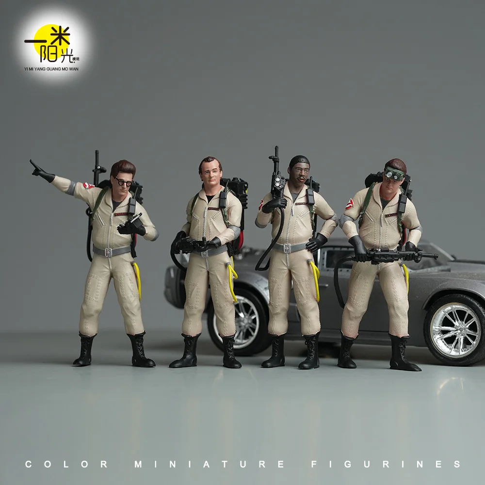 Volto dipinto miniature 1/18 1/24 soldato maschio quattro persone armato squadra di combattimento figura bambola modello giocattoli scena puntelli vista decorazione