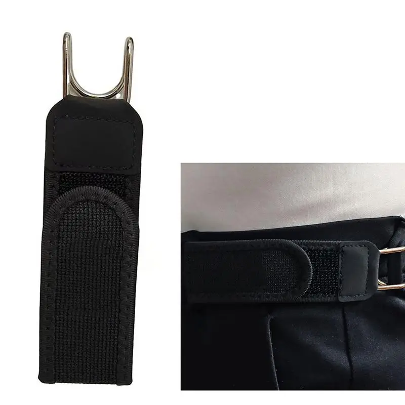 Unisex Buckle-Free Invisible Waist Belt Closure For Outdoor Work Buckleless Belt Hook Adjustable Metal Hook Elastic Belt