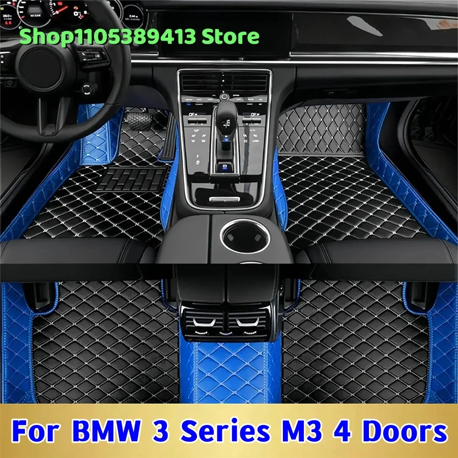

Mats Carpets Leather Custom Car Floor Mats For BMW 3 Series M3 4 Doors 2013 2014 2015 2016 2017 2018 2019 Car Mat Accessories