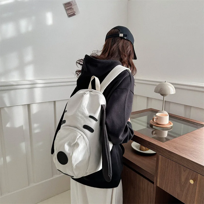 

Новый аниме Kawaii Snoopy рюкзак из ткани Оксфорд большой емкости прочный мультяшный милый удобный студенческий рюкзак с регулируемой сумкой