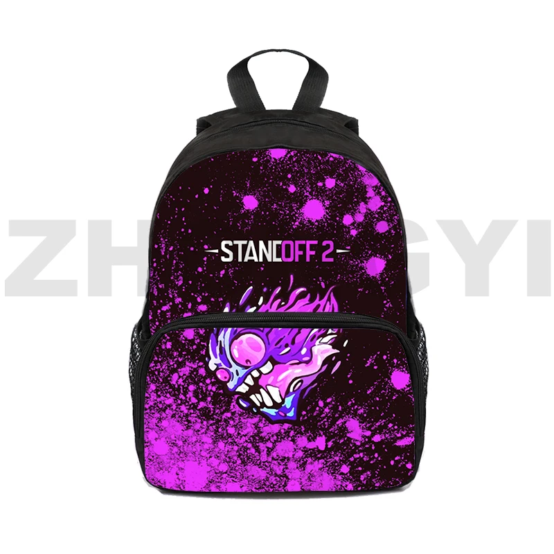 Mode Canvas Standoff 2 Rugzakken 3d Cartoon Print Schoudertas 16 Inch Jongens Meisjes Sport Schooltas Laptop Dagrugtas