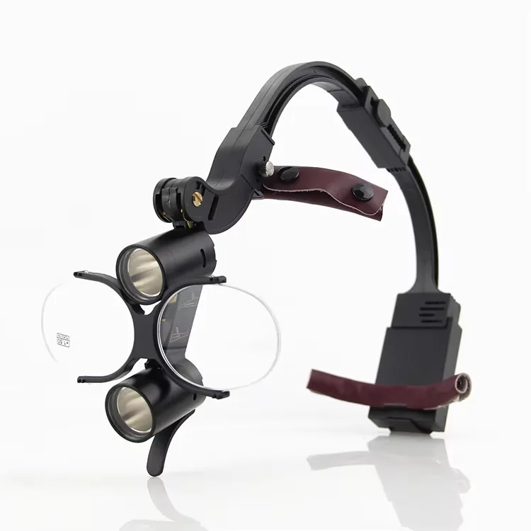 High Quality Head Mounted Dental Loupes Precision Magnifier for Treatments Factory Direct Electric Power Source