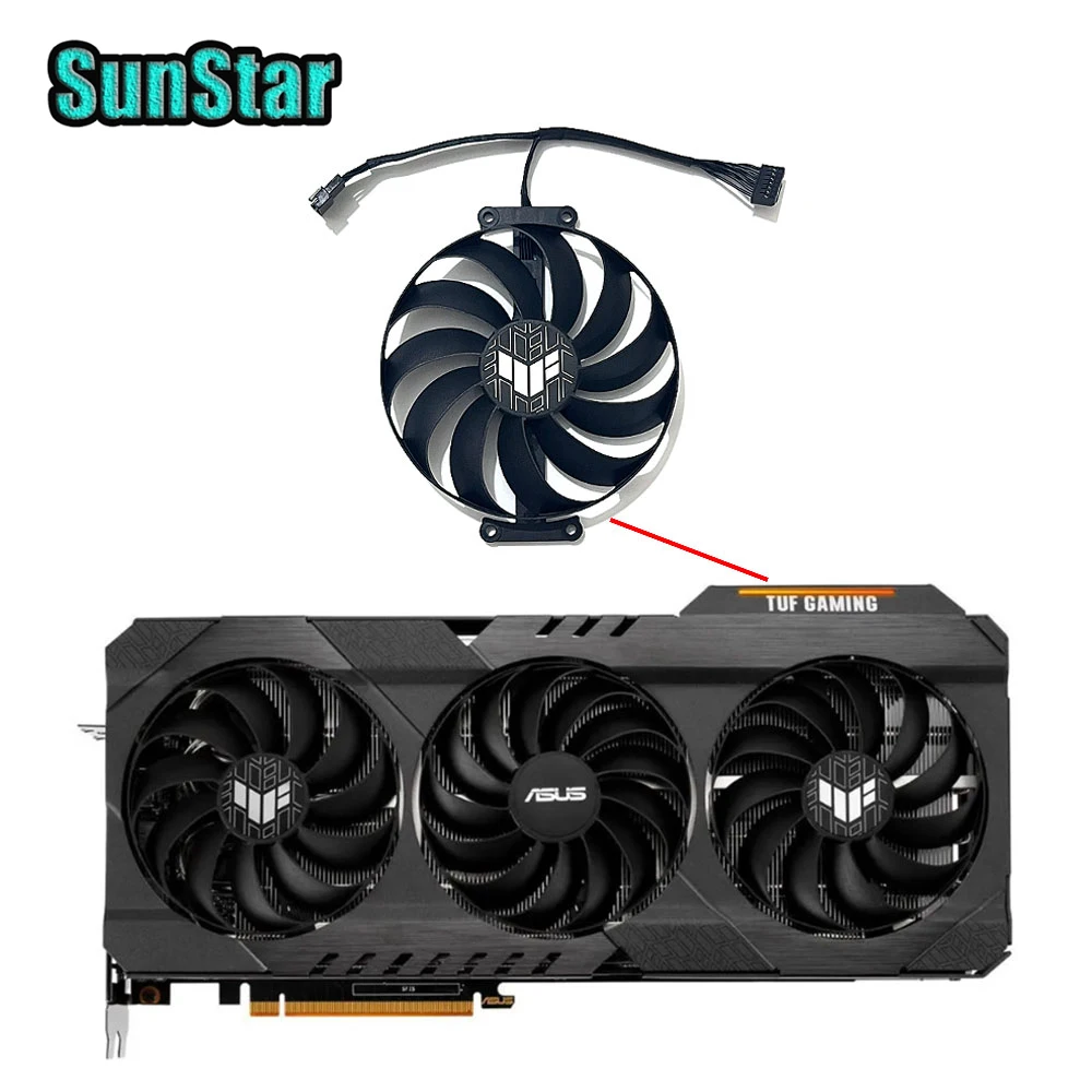 Neuer FDC10U12S9-C CF1010U12D 7PIN 95MM Grafikkarten-Lüfter, für ASUS TUF RX 6700 XT RX 6800 XT RX 6900 XT Grafikkarte