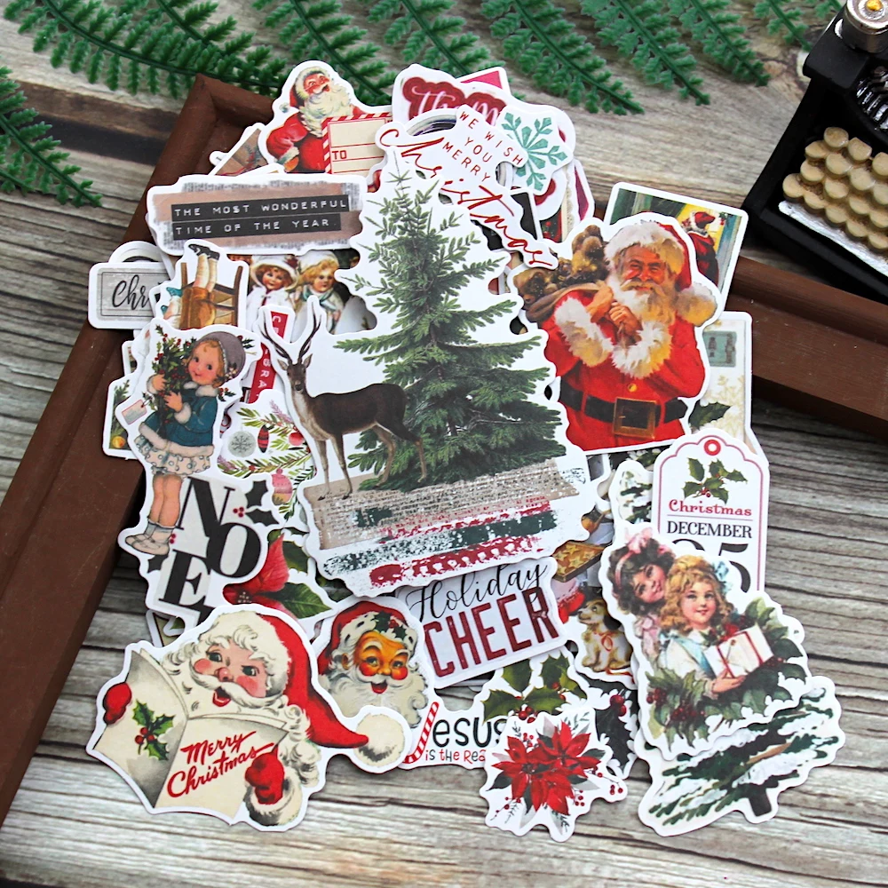 KSCRAFT 72pcs Christmas Stickers Die Cuts Sticker Collection Kit for Scrapbooking Planner/Card Making/Journaling Project