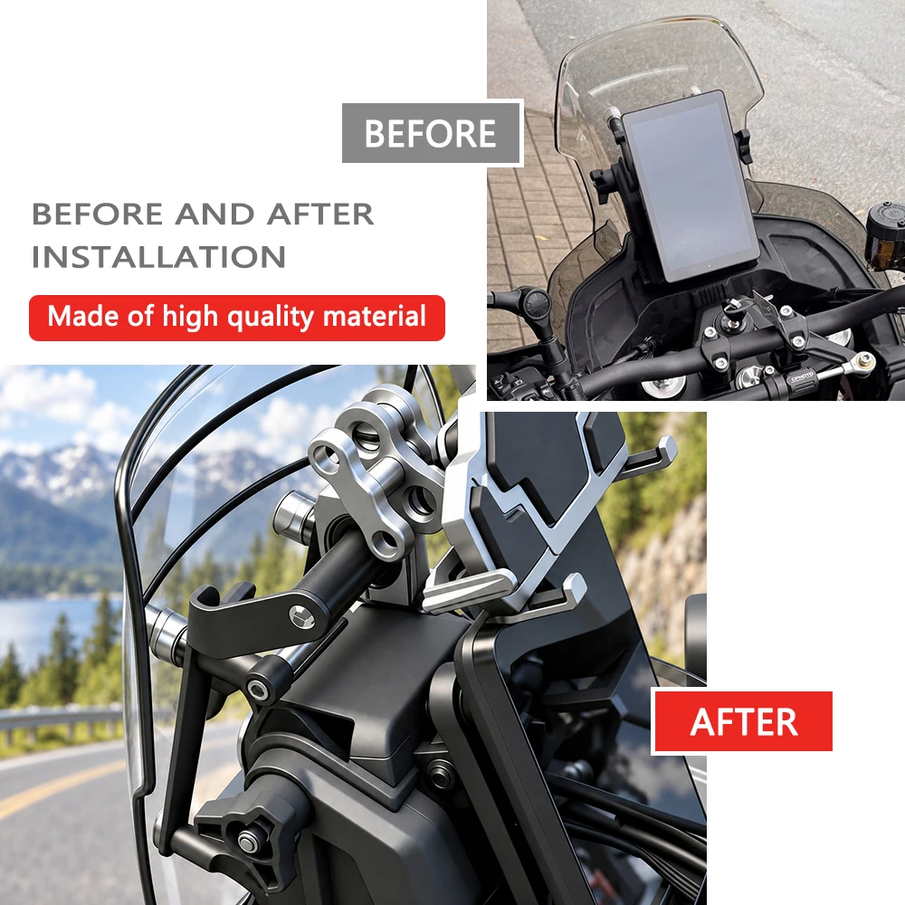 For CFMOTO 1000MT-X 1000 MT-X MTX 1000MTX MTX1000 2026-Motorcycle CNC Parts GPS Holder Navigation Bracket Mobile Phone Bracket 6