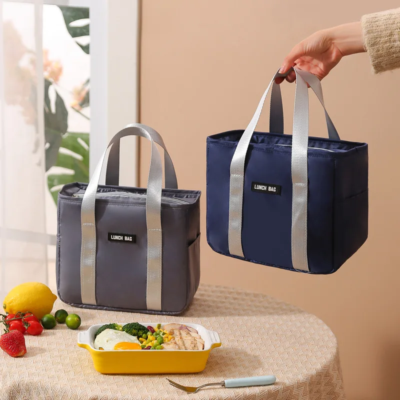 Insulated Lunch Box Thermal Bag Large Capacity Food Carrier Storage Bags Container for Women Cooler Travel Picnic Pouch Handbags