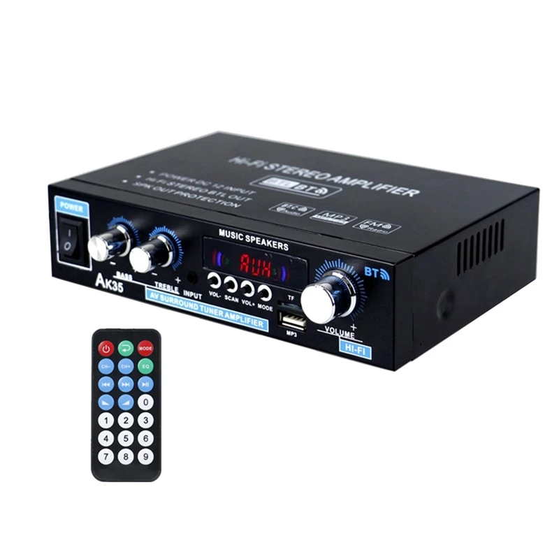 

AK35 Цифровой усилитель мощности 2-канальный усилитель мощности Усилитель мощности Общие автомобильные принадлежности Американская вилка