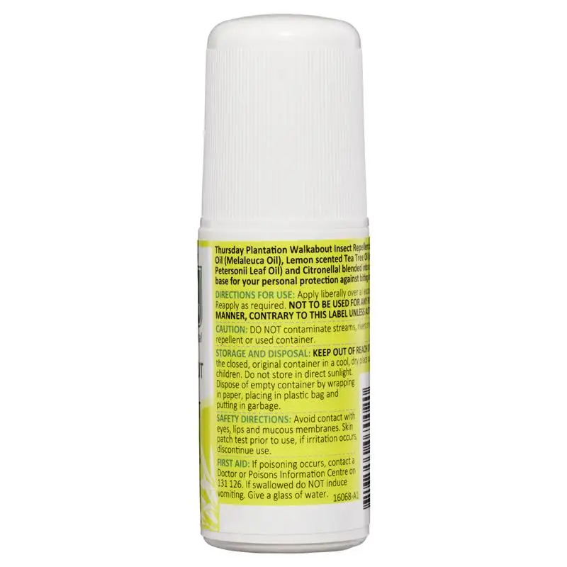 Australia ThursdayPlantation Tea Tree Oil Walkabout Insect Repellent Roll-On Soothing Protection against biting insects flies
