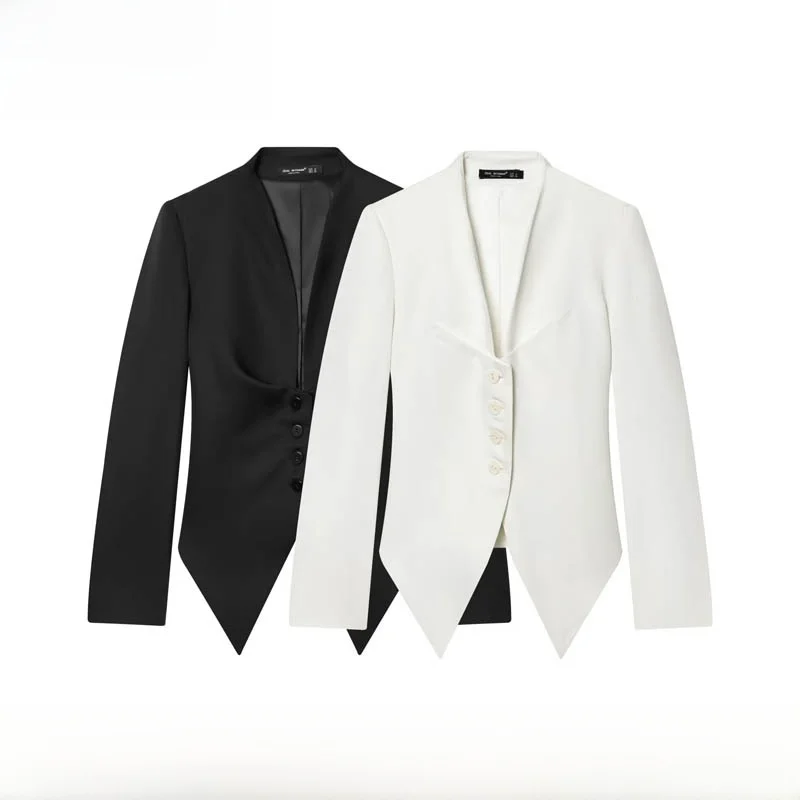 

Slim Fit Long Sleeve Women's Suit Jacket Fashionable Versatile ZR Style New Arrival Polyester Fiber Single Button Closure