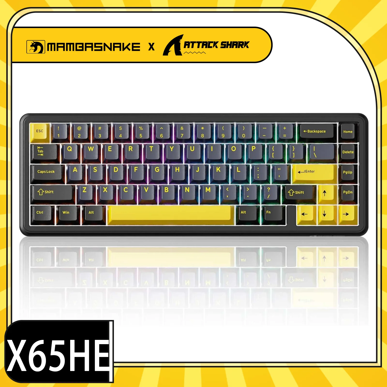 

MAMBASNAKE x ATTACK SHARK X65 HE Wired Magnetic Switch Rapid Trigger Keyboard