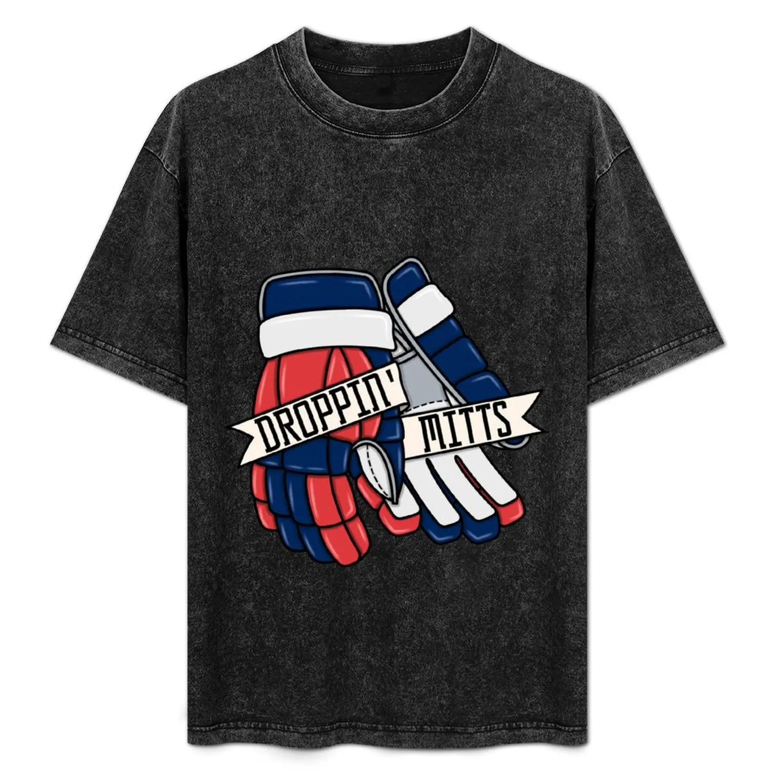 

Droppin Mitts - Columbus Ice Hockey T-Shirt Casual Graphic Print Tee