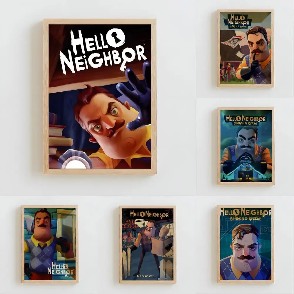 Game H-Hello Neighbor Poster High-Quality And Affordable Wall Stickers For Dormitory And Living Room Decoration