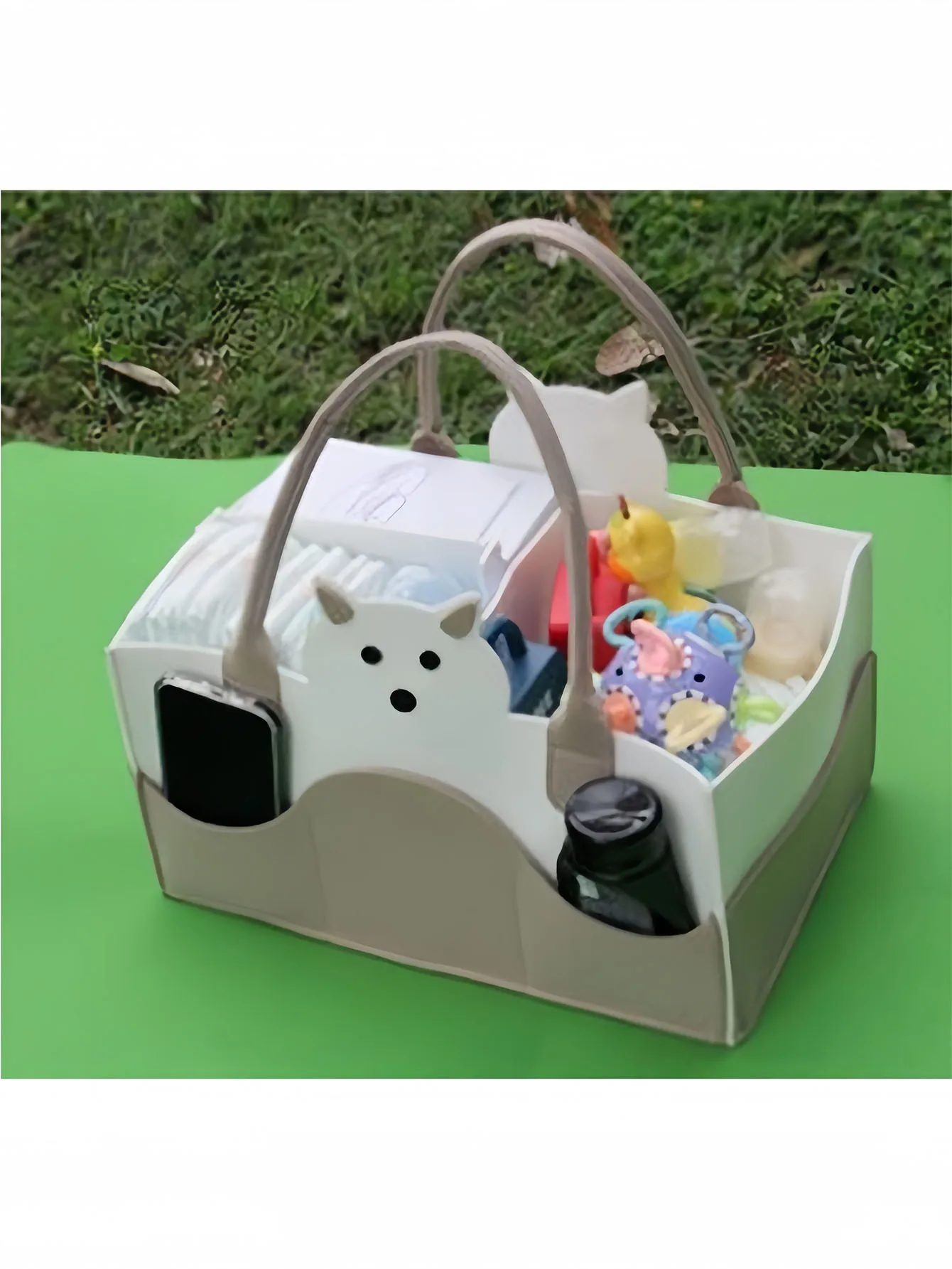 Multi-functional felt nappy bag new felt nappy storage bag handheld mummy bag mother and baby storage bag