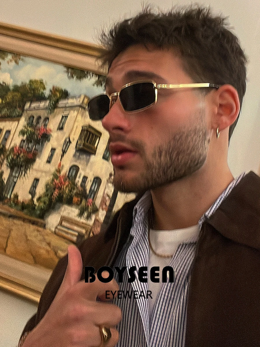 Amerikanischer Vintage-Sonnenbrillen-Stil aus Metall mit schmalem Rahmen, geeignet für Korrektionsgläser, Old-Money-Style Sonnenbrille – Detail 2