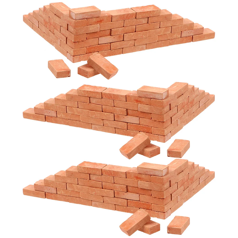 

150 Pcs Mini Simulated Brick Decoration Bricks for Garden Wall Clay Miniatures Crafts