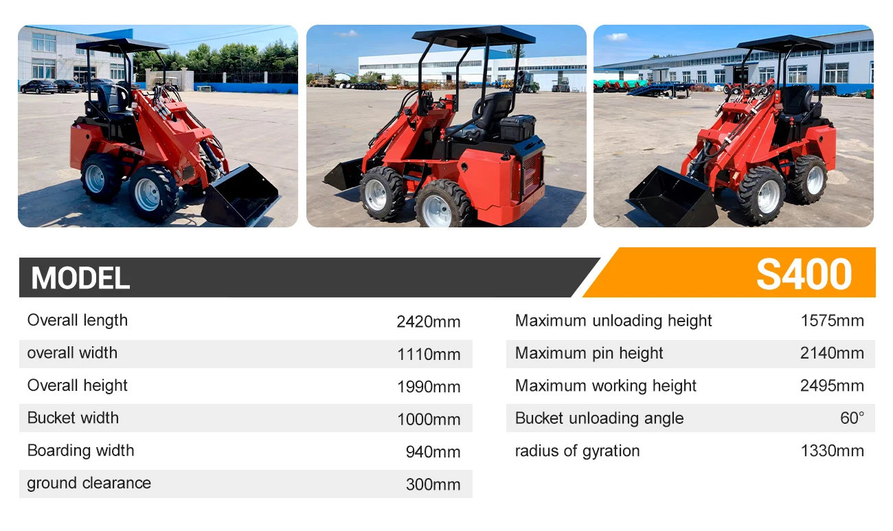 Maßgeschneiderter Mini-Skidsteer-Ständer aus China mit Anbaugeräten, Mini-Raupen-Kompaktlader mit Schiene – Detail 19