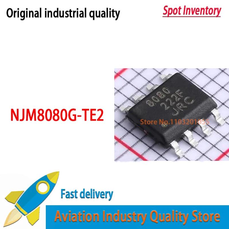 10 ~ 20 Pçs/lote NJM8080G-TE2 NJM8080G NJM8080 8080 SOP-8 100% Original Novo