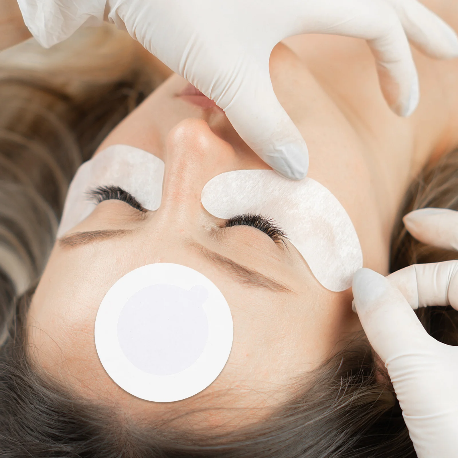 

100Pcs Eyelash Glue Pads Single Use Adhesive Pallet Lash Extension Holder Professional Salon Lash Storage Tray