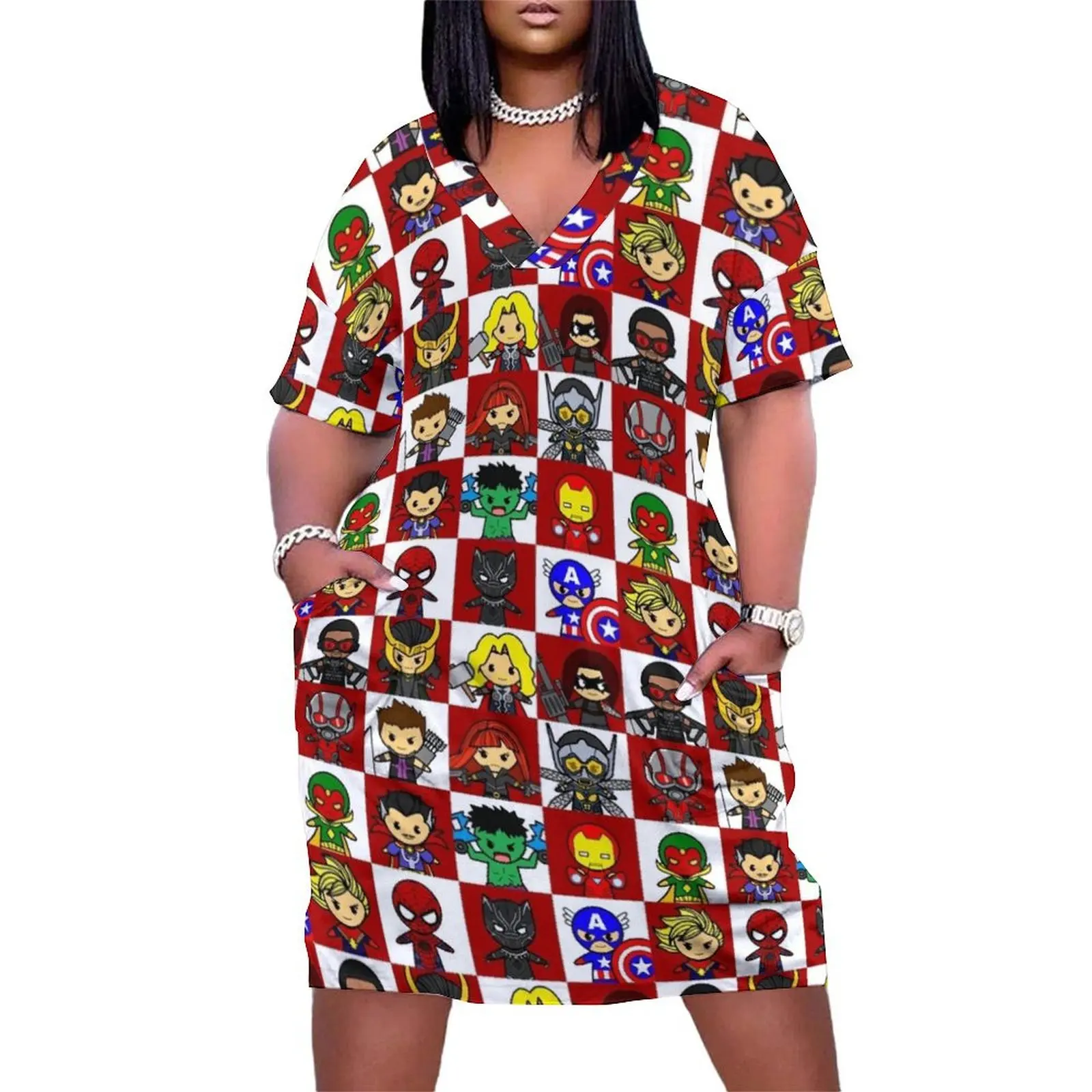 hero cube Loose Pocket Dress women's summer clothing 2025 birthday dress for women