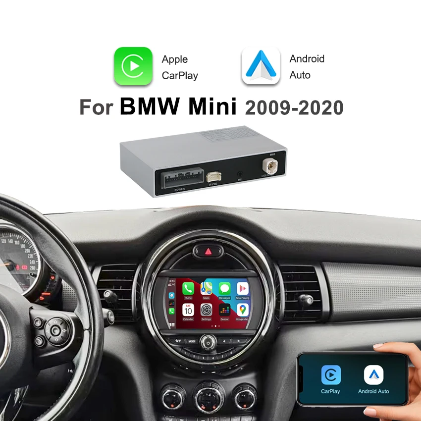 

Wireless CarPlay Android Auto for BMW Mini R55 R56 R57 R58 R59 R60 R61 F54 F55 Clubman Countryman Hardtop John Cooper F56 F57
