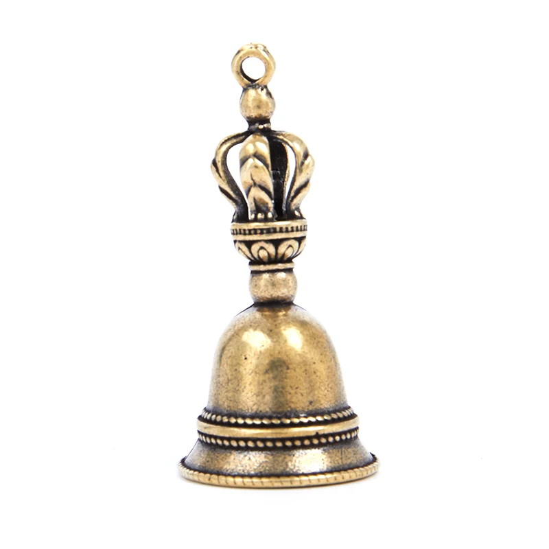 

HMA88-1PC Brass Handicraft Die-casting Drop Magic Bell Key Car Button Wind Bell Tibetan Bronze Bell Gift Home Decoration Pendant