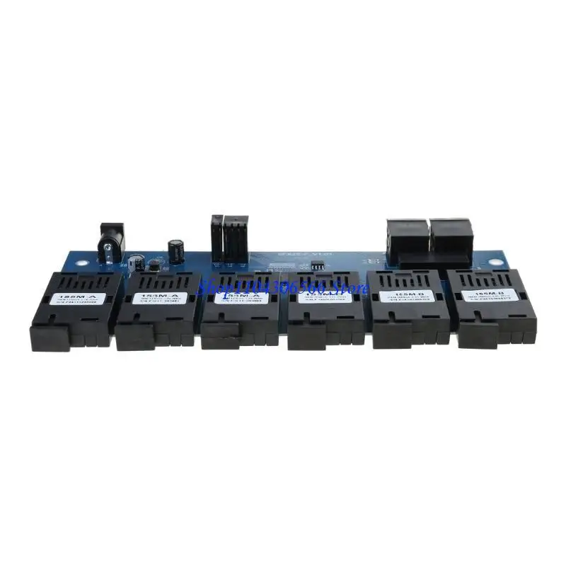02DD POE Switches 100M PCBA Board Fiber Optics Media Converters 2 RJ45 to 6SC Optics