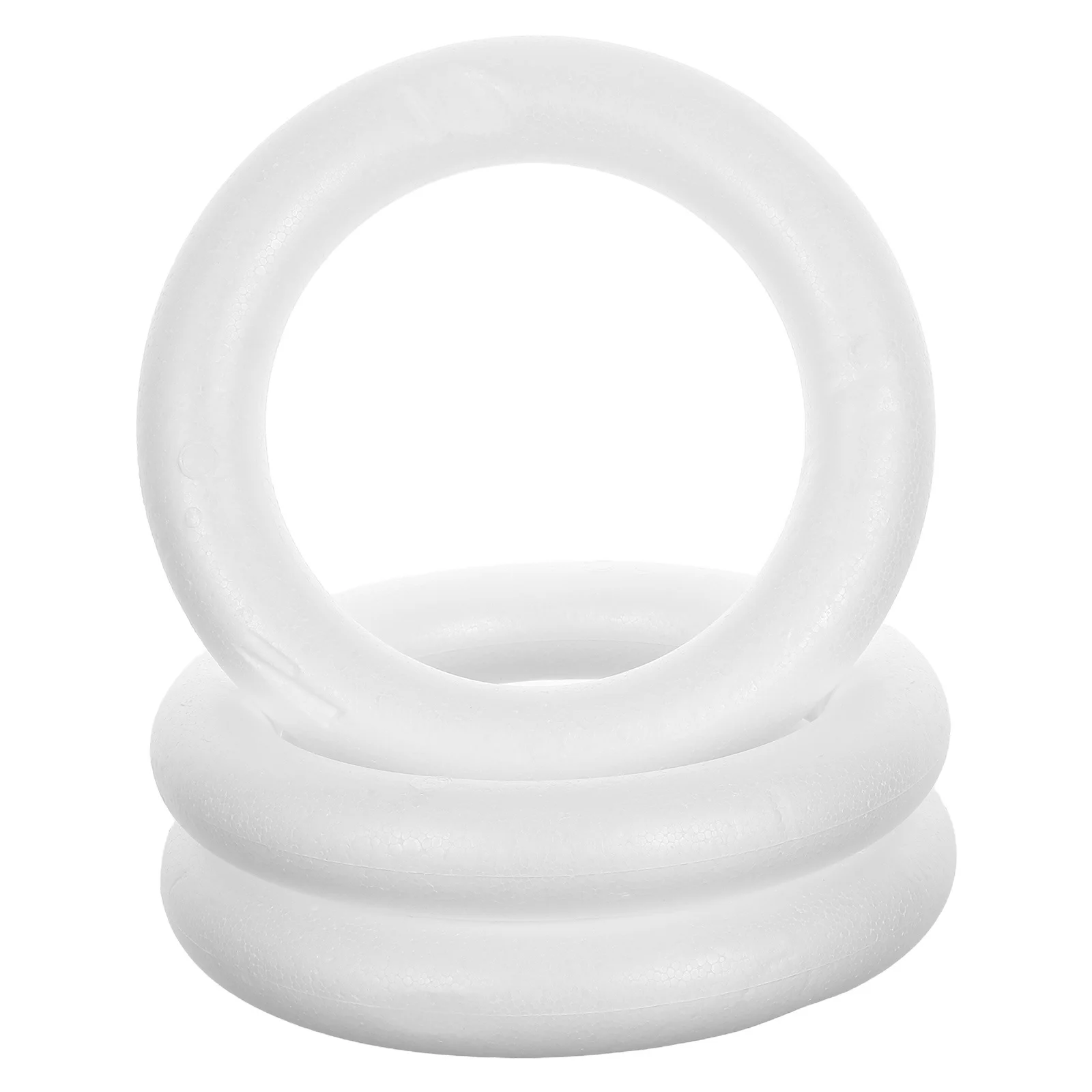 

3Pcs Round Foam Wreath Circles Polystyrene DIY Craft Wedding Decorations White Foam Circle 25x3.9cm Round Craft Rings