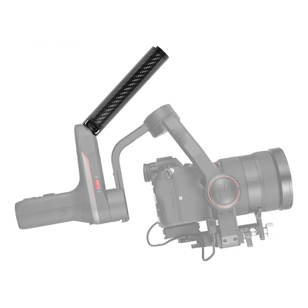 Carbon Fiber Handle Gimbal Grip Cold Shoe Mount Adapter for Zhiyun WEEBILL S LAB Stabilizer for Monitor Microphone