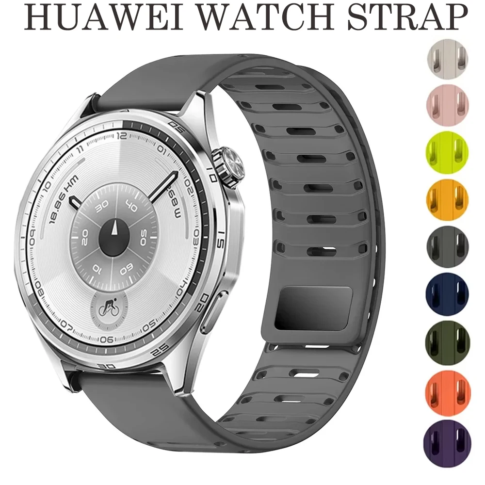 22mm Silicone Strap For Huawei Watch 5/GT6 Pro/GT5 Pro/GT6/GT5/GT4 46mm Sport Magnetic Bracelet Wristband for Amazfit Balance 2 #1