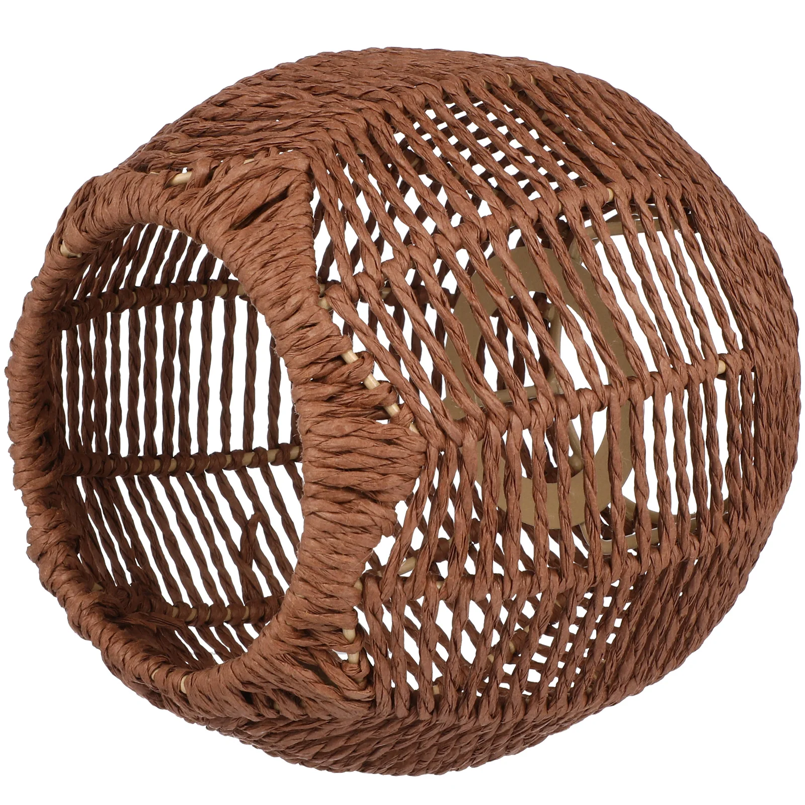 

Rattan Lamp Shade Woven Chandelier Pendant Light Cover Retro Basket Hollow Design Ceiling Bulb Cage Decorative Hanging Solid