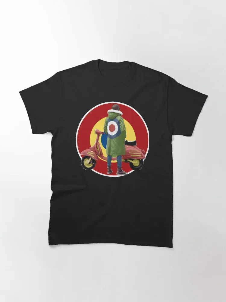 Northern soul Red target scooter boy mod with green parka Classic T-Shirt