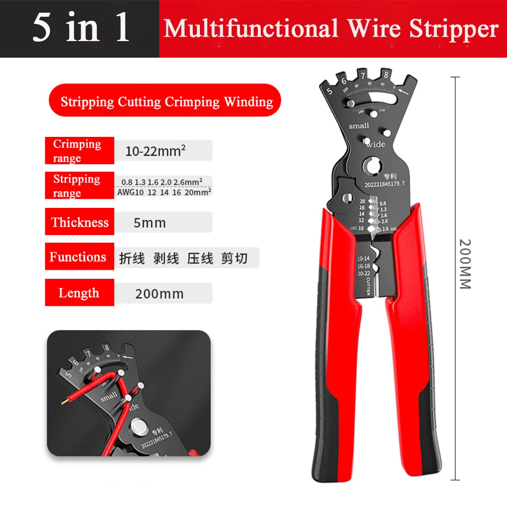 Wire Stripping Multifunctional Pliers For Cable Cut Crimp Bending Wire Stripper Wrench Cable Cutter Crimper Automatic Hand Tool