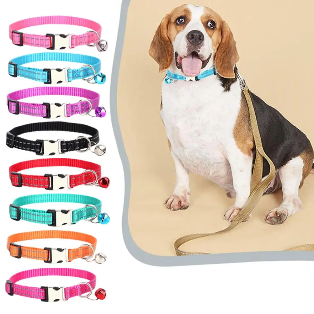 11color Cat Reflective Collar 19-30cm Adjustable Size Can Add Pet Information For Personalization Night View With Anti-lost Y8Y1