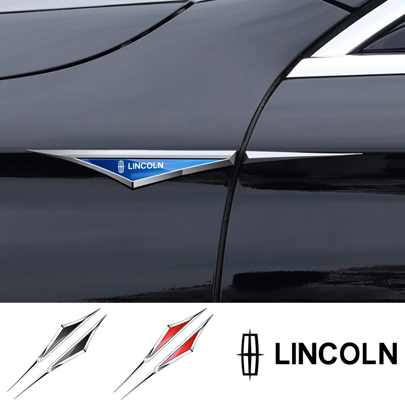 2 pieces alloy car sticker car accessories for Lincoln MKZ MKX MKC MKT Nautilus Voyager Corsair