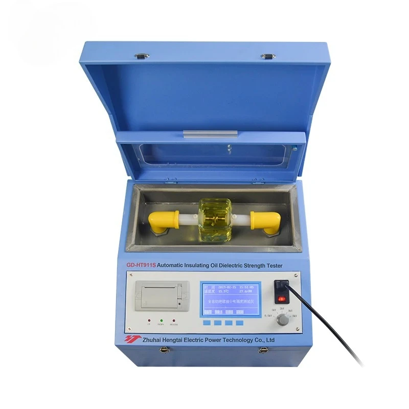 Hot sale Hengtai GD-HT911S 80kV bdv measuring kit transformer oil test automatic insulating oil dielectric strength tester view 2