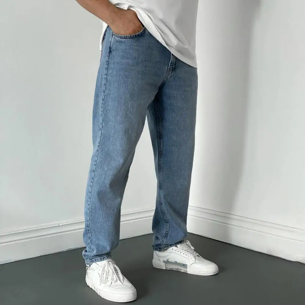 

Men Wide Leg Jeans Hip Hop Casual Men's Straight Baggy Denim Pants Streetwear Skateboard Pant Neutral Trousers Plus Size S-XL