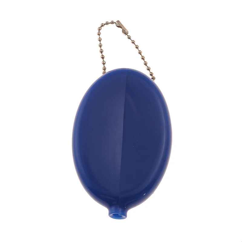 Cute Small Oval Coin Purse Colorful PVC Coin Pouch Cute Change Holder With Chain Great For Travel Portable