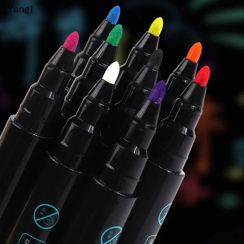 Led Light Board Pen Dust-Free Erasable Chalk Blackboard Graffiti Water-Soluble Chalk