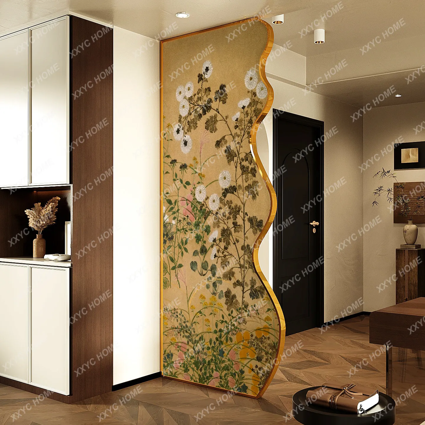 

Chinese style screen living room block the entrance door entrance partition wall