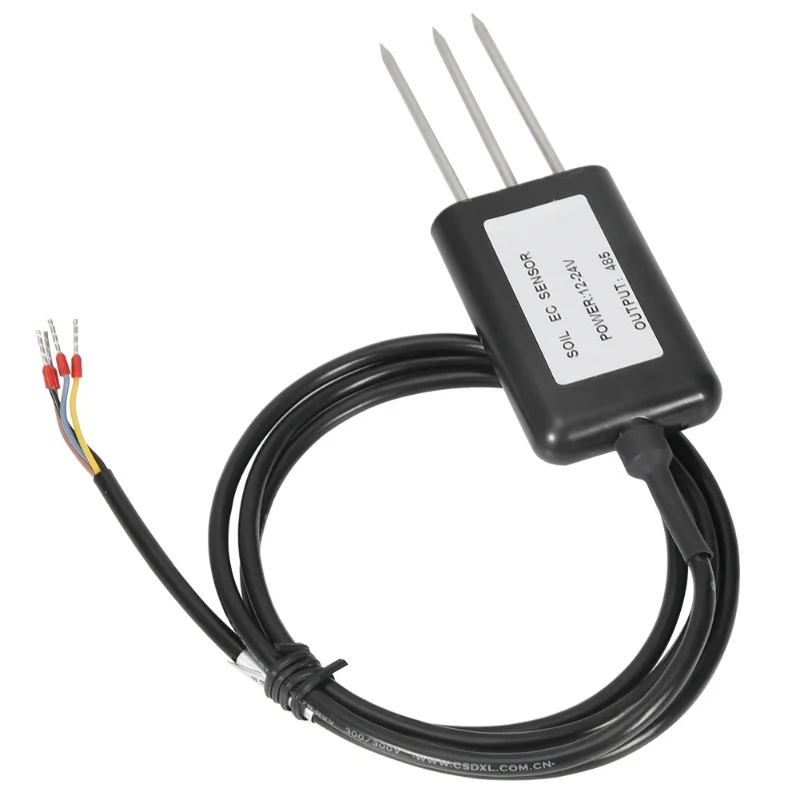 RS485 Waterproof Soil Salinity EC FC Sensor Transmitter Soil Conductivity Detector Tester