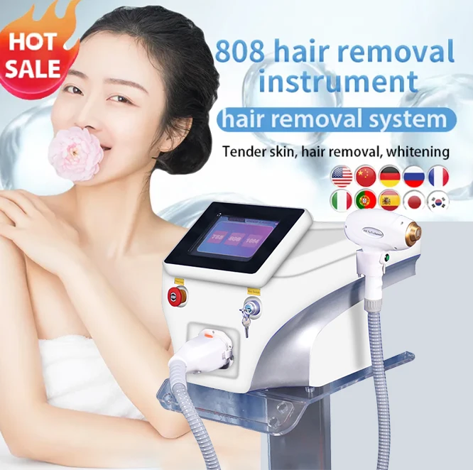 Diode Laser Hair Removal Professional Machine High-quality Ice Platinum Titanium 3 Waves CE approved Salon Spa Equipment 808