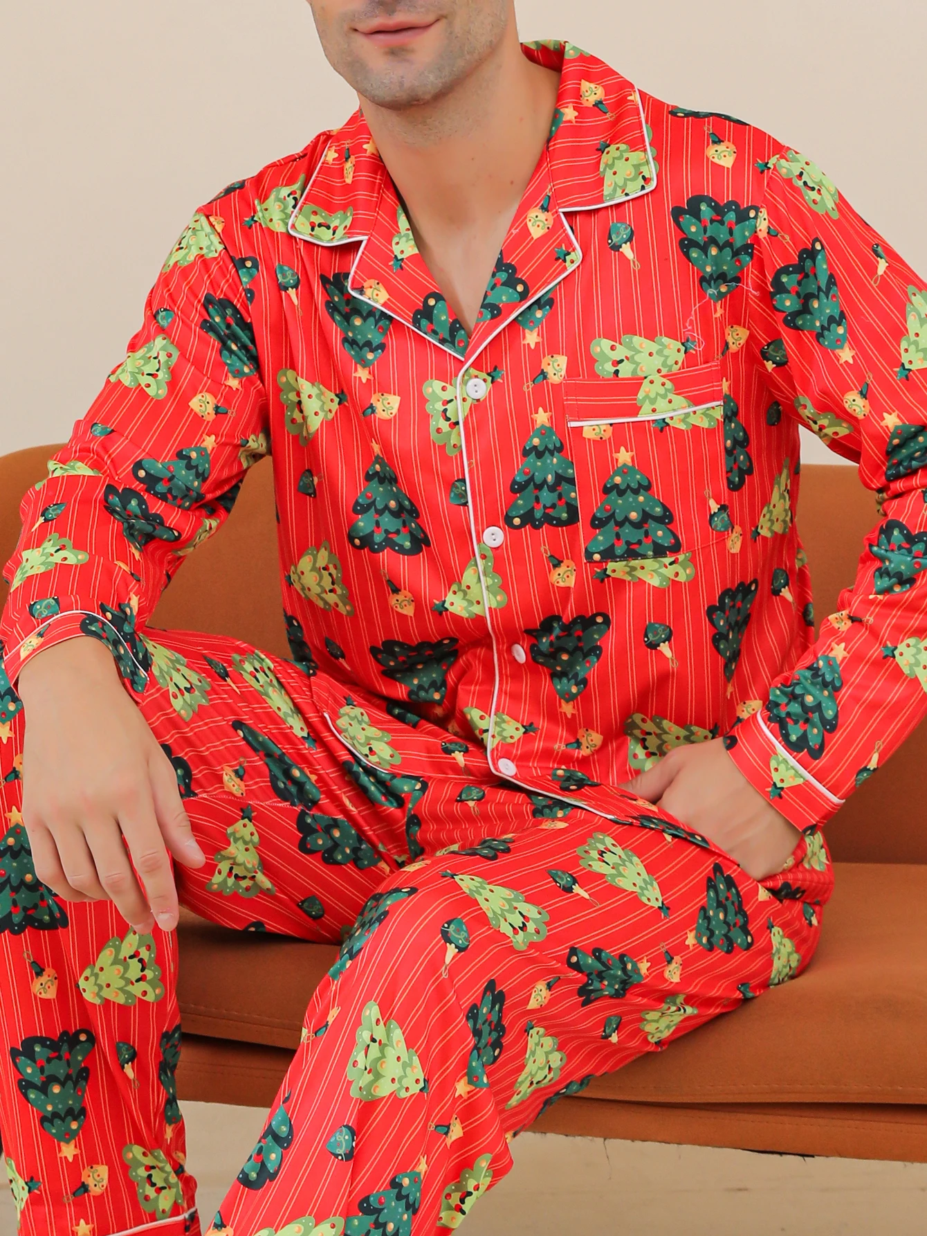 

Комплекты из двух предметов, мужские пижамы, осенние и зимние брюки с длинными рукавами, повседневный комплект одежды для сна в мультяшном стиле