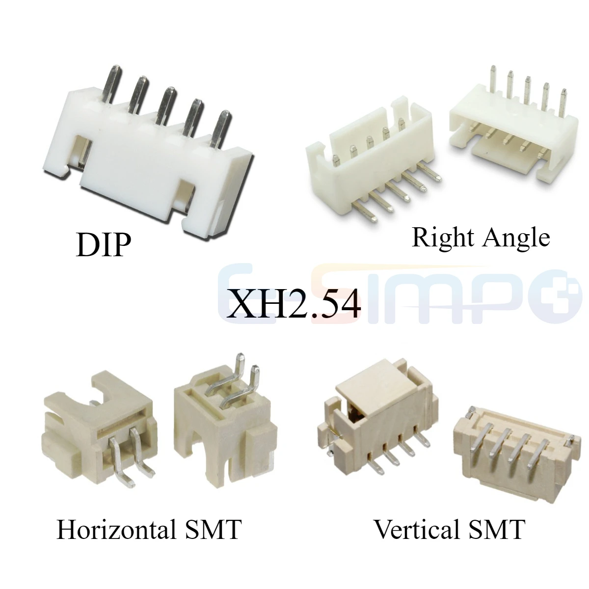 

20pcs XH 2.54mm Male Wafer 2/3/4/5/6/7/8/9/10/11/12/14/16 Pin 2.54mm Socket Straight Right Angle SMT PCB Pin Header Connector